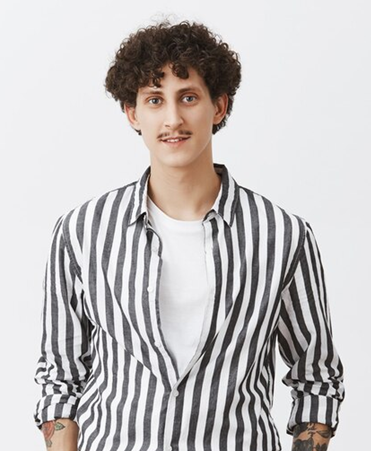 Black & White Pinstriped Shirt